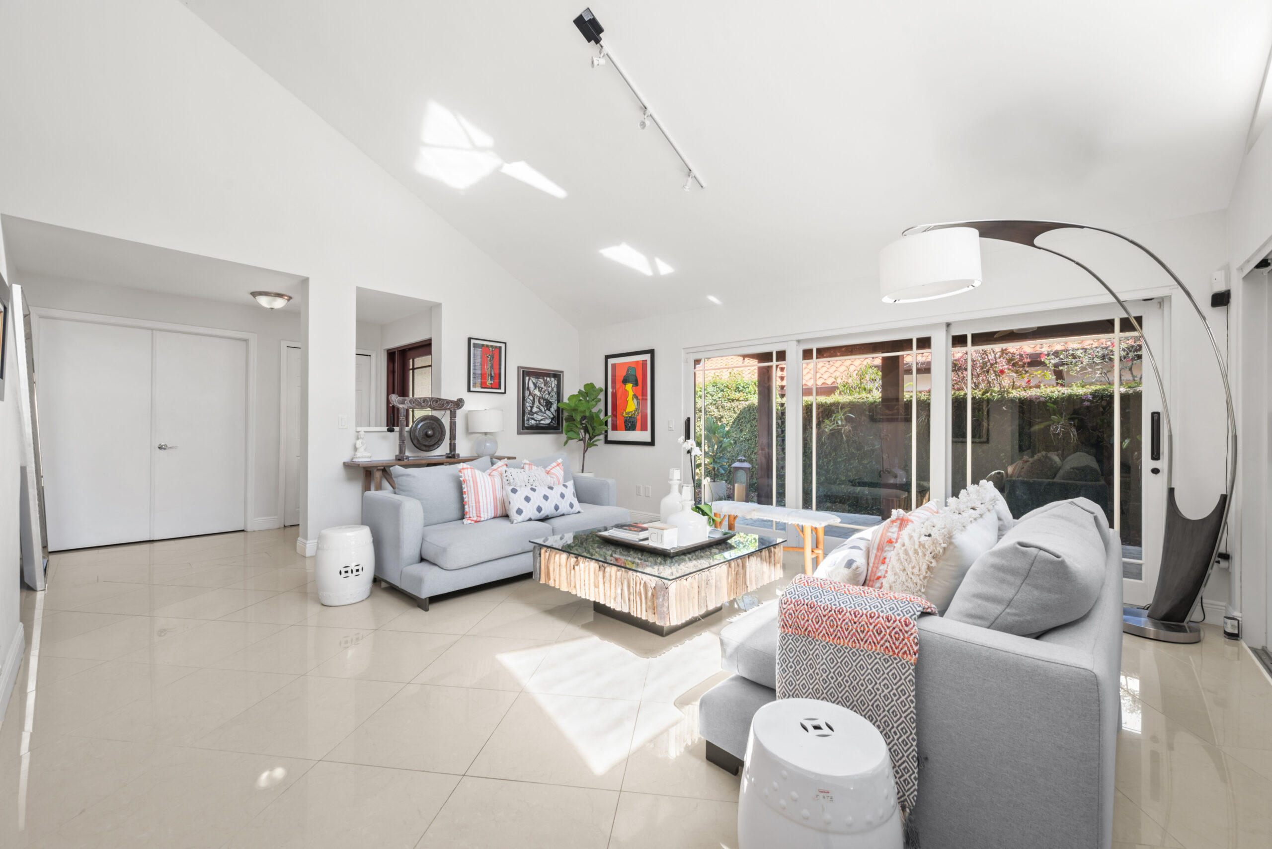 Clean, decluttered living room ready for professional real estate photography in Miami